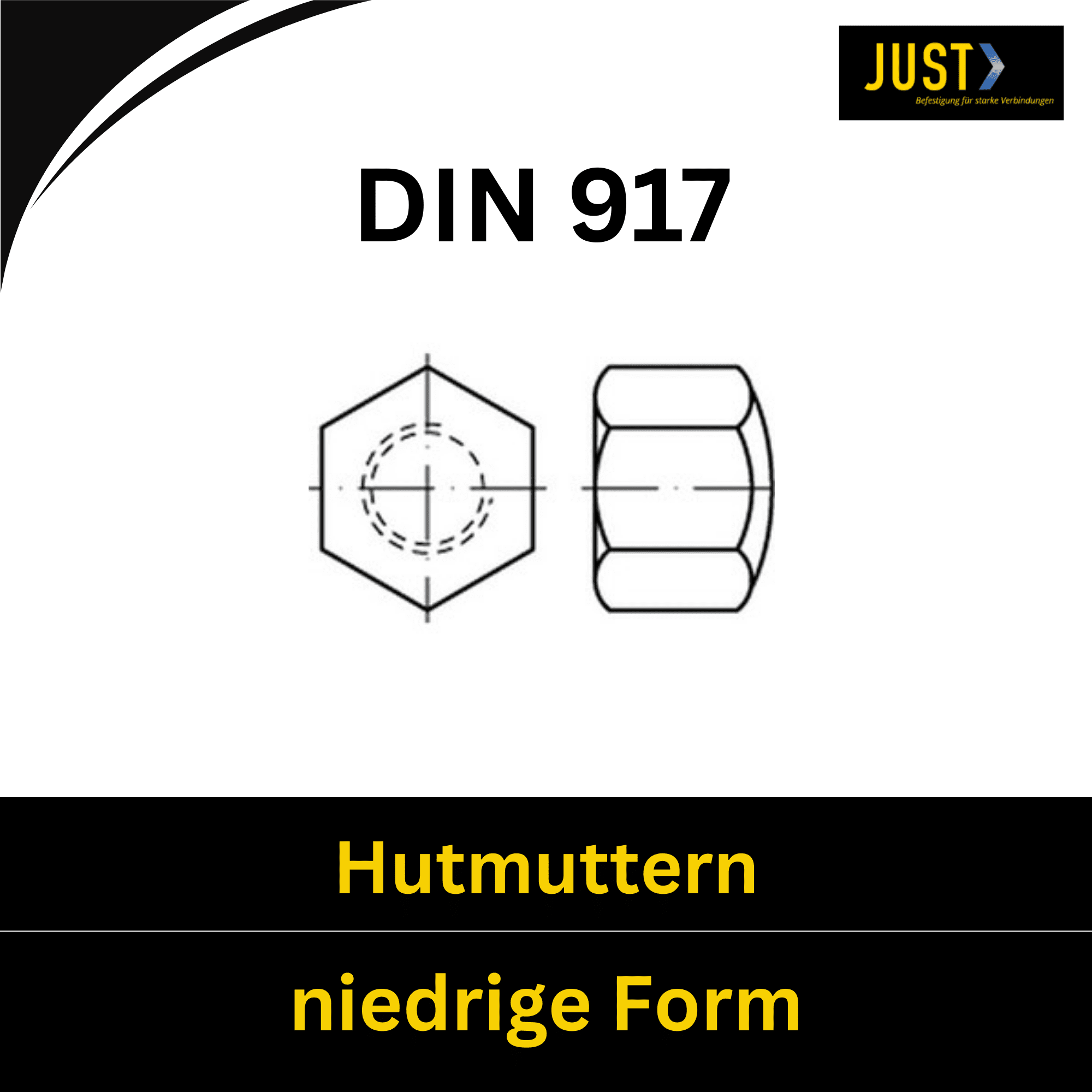 Bild für Kategorie DIN 917 ➤ Hutmuttern niedrige Form (Feingewinde)